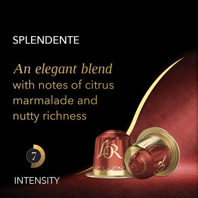 L'OR Espresso Splendente Intensity 7 - Nespresso* Compatible Coffee Capsules (Pack of 10, 100 Capsules in Total)