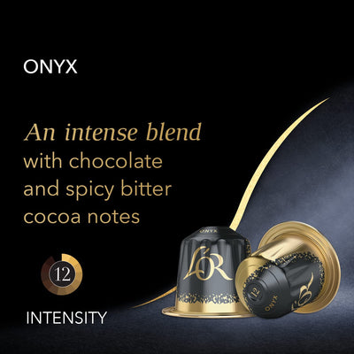 L'OR Espresso Onyx - Intensity 12 - Nespresso Compatible Coffee Capsules (Pack of 10, 100 Capsules in Total)