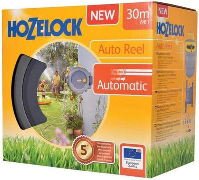 Hozelock 2403 0000 Auto Reel with 30 m Hose, Yellow/Grey