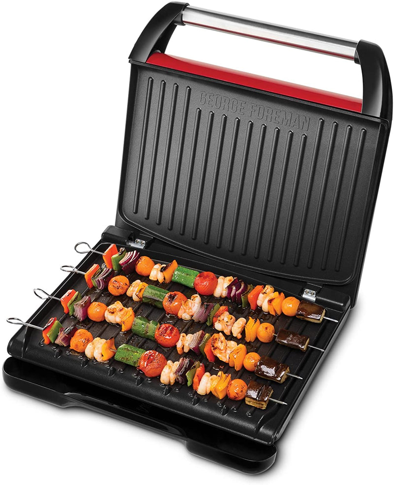 George Foreman Large Red Steel Grill 25050