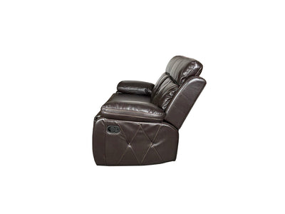 TOBI 3+2 RECLINER AIR LEATHER SOFA - BROWN