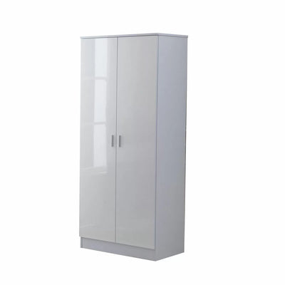 3PC High Gloss Wardrobe Set - White