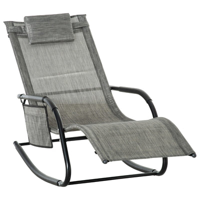 Breathable Mesh Rocking Chair- Dark Grey