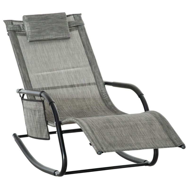 Breathable Mesh Rocking Chair- Dark Grey