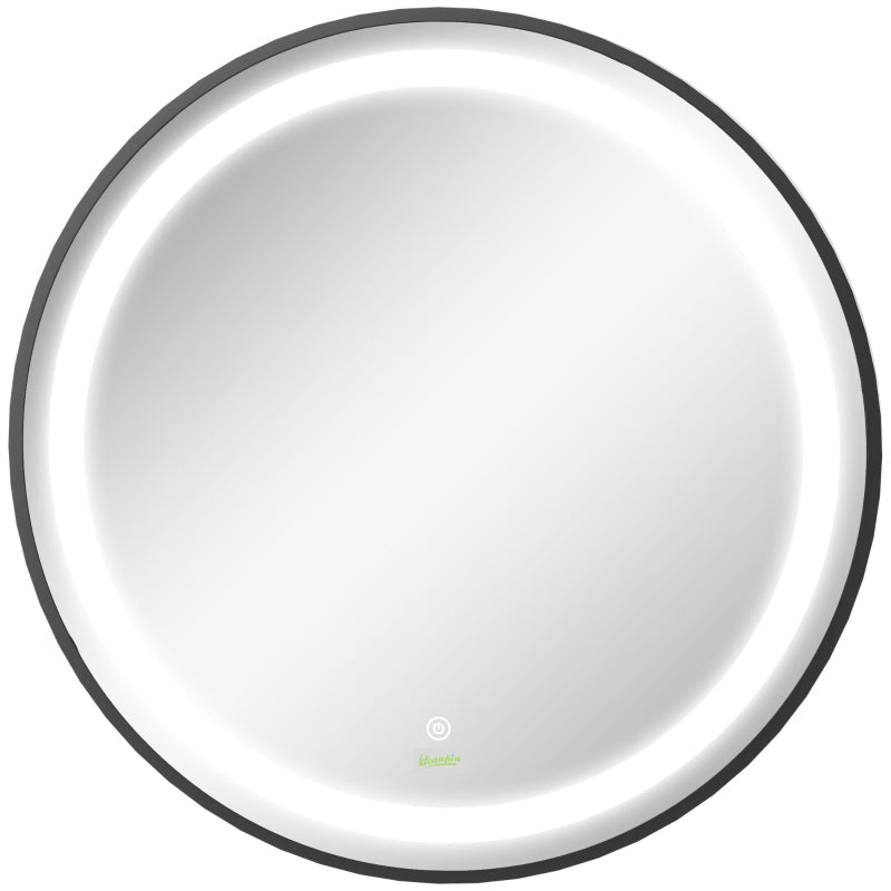 Round LED Bathroom Mirror, Hardwired