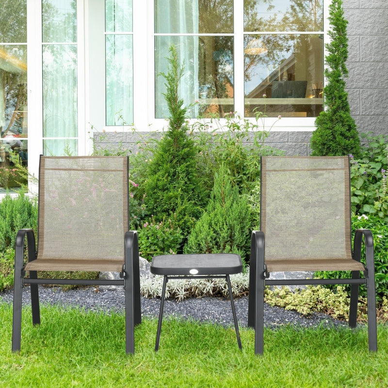 3 PCs Outdoot Bistro Set - Brown