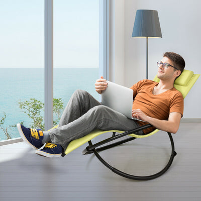 Folding Sun Lounger Rocking Chair Zero Gravity