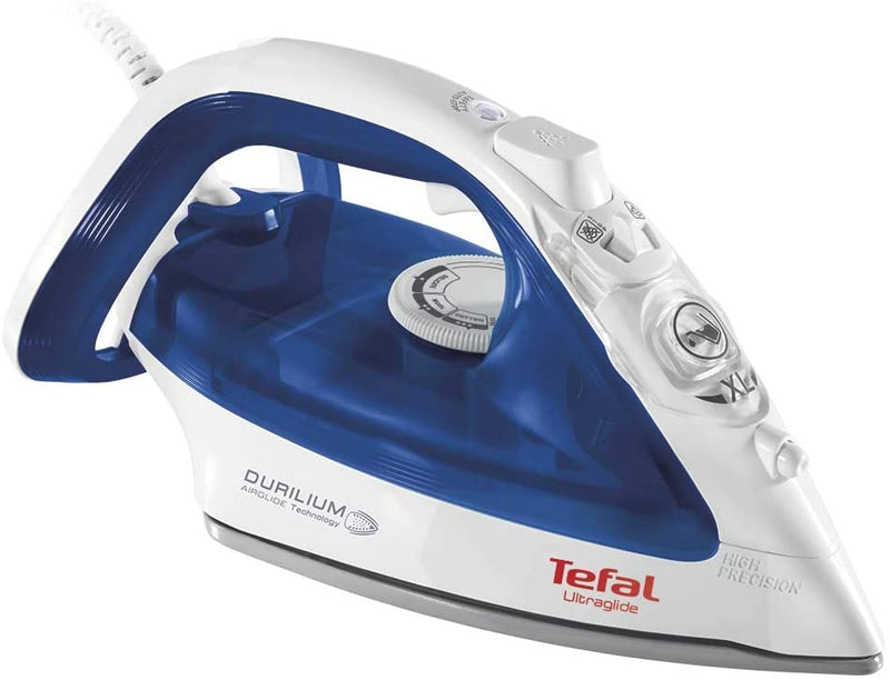 Tefal FV4090 Ultraglide Steam Iron, 2500 W, 270 milliliters, Blue & White