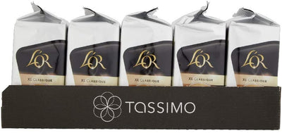 Tassimo L'OR XL Classique Coffee Pods (Pack of 5, Total 80 Coffee Capsules)