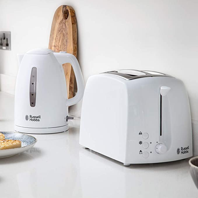 Russell Hobbs 21640 Textures 2-Slice Toaster, White [Energy Class A]