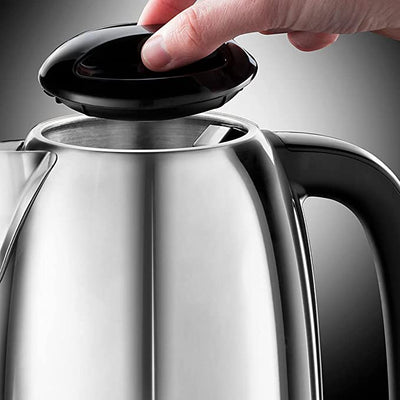 Russell Hobbs 23911 Adventure Polished Stainless Steel Electric Kettle Open Handle, 3000 W, 1.7 Litre