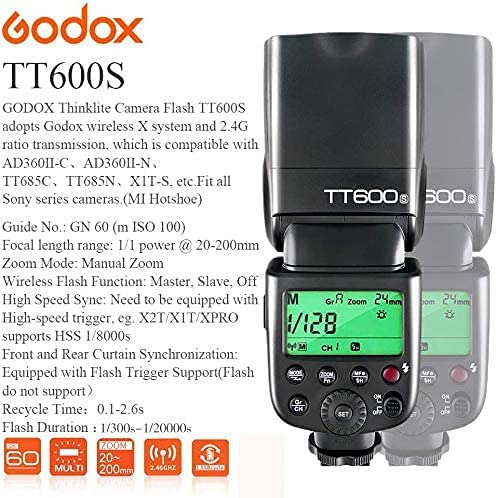 GODOX TT600S Camera Flash GN60 Speedlight for Sony Cameras with MI Hotshoe