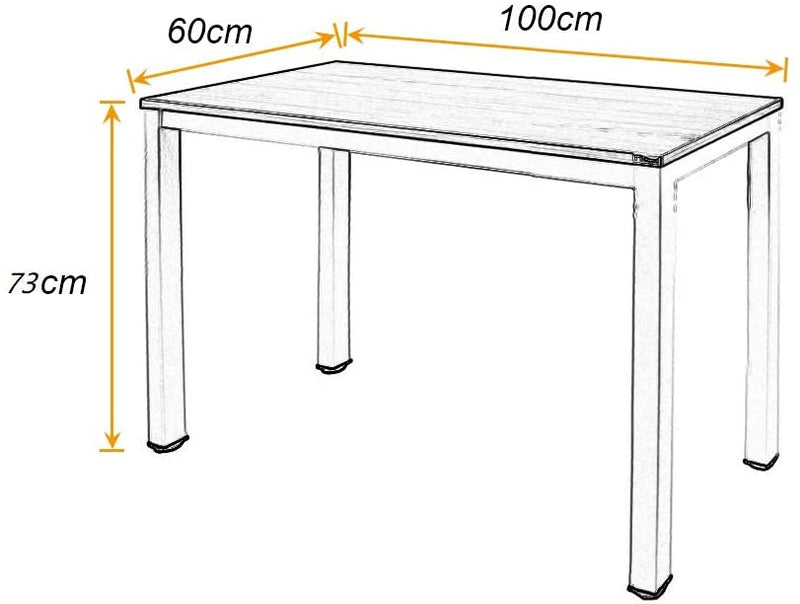 sogesfurniture Computer Desk Office Workstation Desk Study Writing Desk PC Laptop Table Simple Table for Home Office, 100x60x73cm BHEU-LD-AC100BW