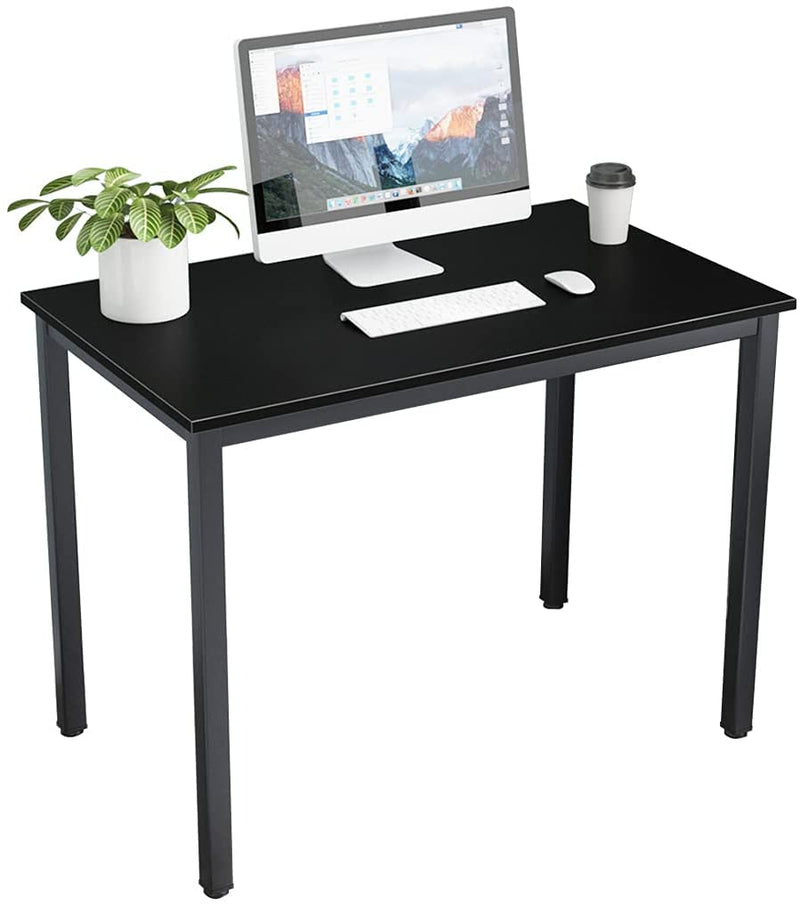 sogesfurniture Computer Desk Office Workstation Desk Study Writing Desk PC Laptop Table Simple Table for Home Office, 100x60x73cm BHEU-LD-AC100BW