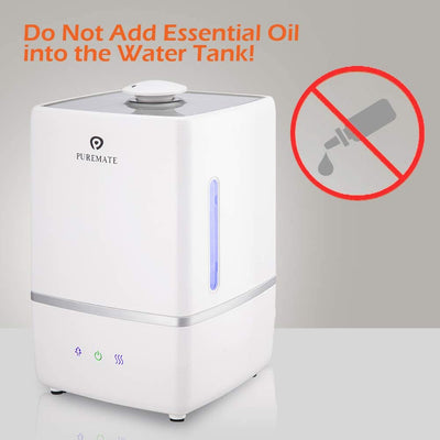 PureMate  Ultrasonic Cool & Warm Mist Humidifier with Ioniser and Aroma Diffuser Tray