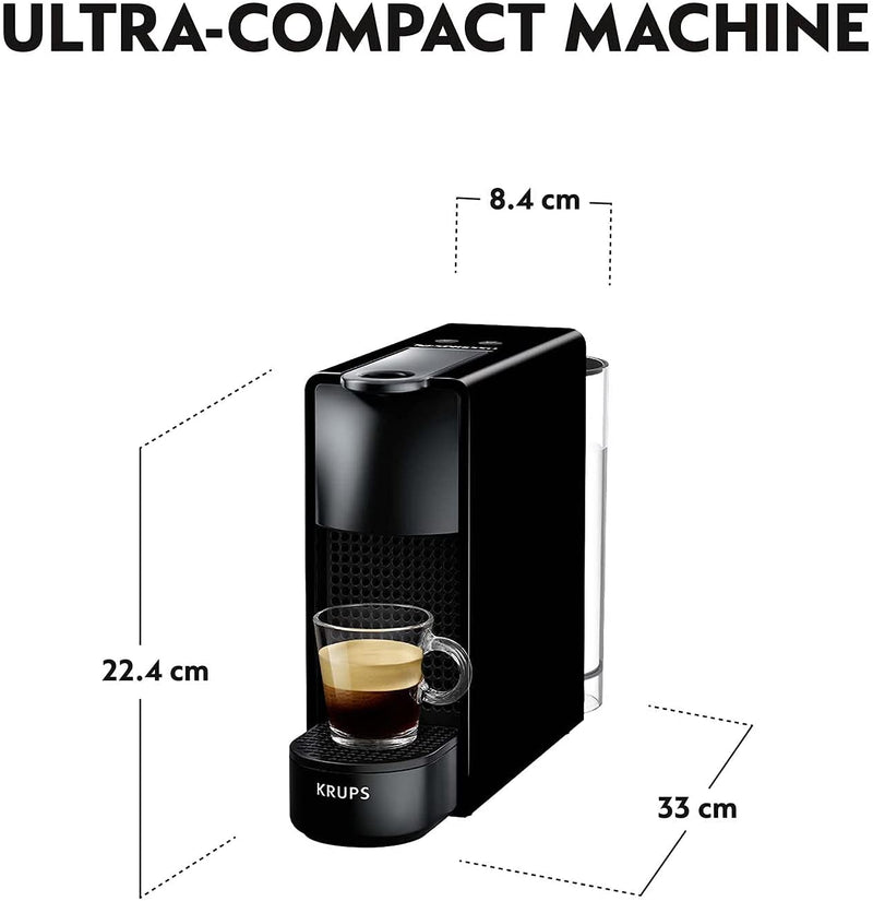 Nespresso Essenza XN110840 Mini Coffee Machine by Krups, Piano Black [Energy Class A]