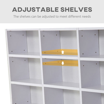 33 Adjustable Compartment Storage Unit - White