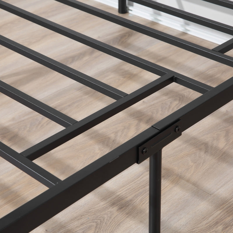 Single Metal Bed Frame Solid Bedstead Base