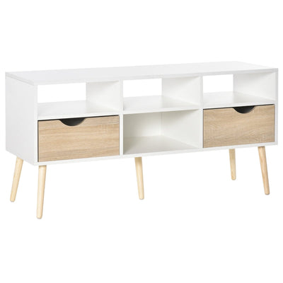 Multi-Storage TV Stand, With Wood Legs