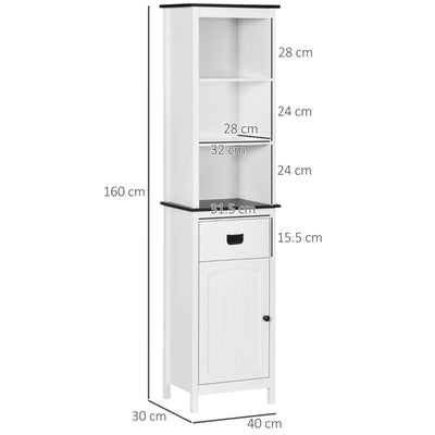 Tall Bathroom Cabinet, White