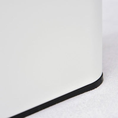 5L Rectangular Steel Pedal Bin - White