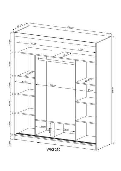 Wiki I 250 Wardrobe 250cm