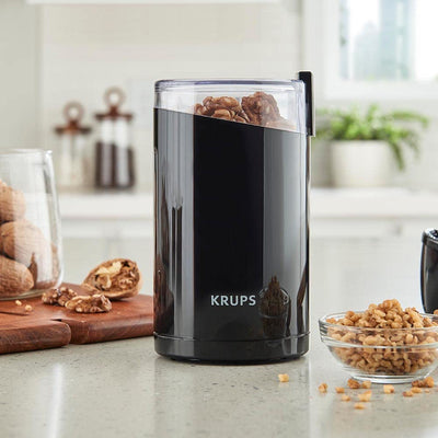 Krups Coffee mill F203438 Electric, Coffee, Nuts and spice grinder, One touch button, Black [Energy Class A]