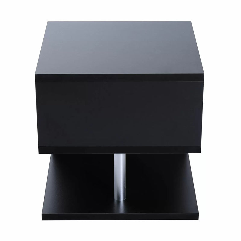 S-Shape Cube Side Table - Black or White