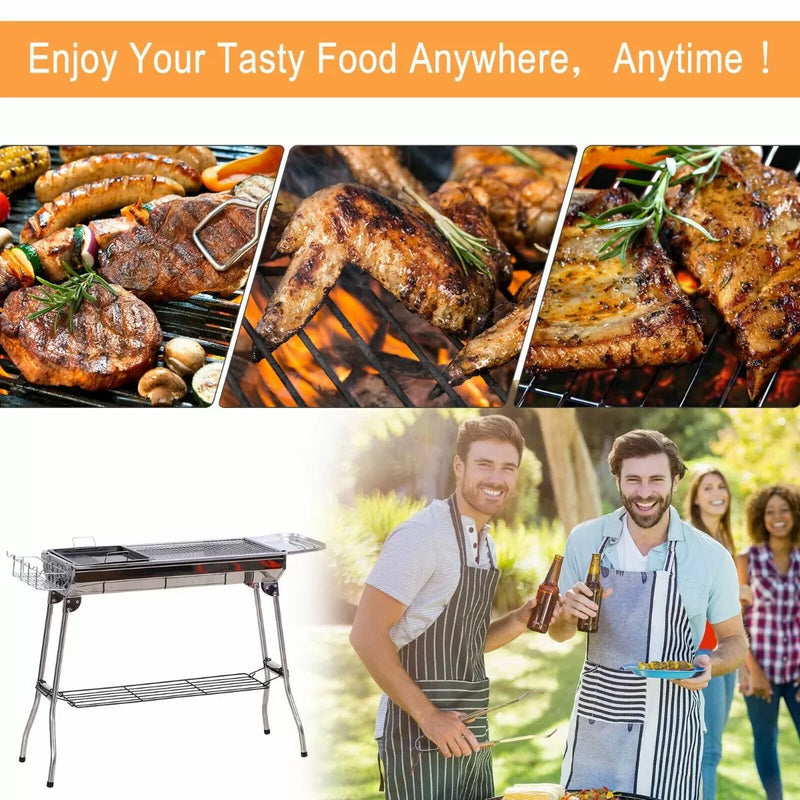 Stainless Steel Portable Charcoal BBQ Grill