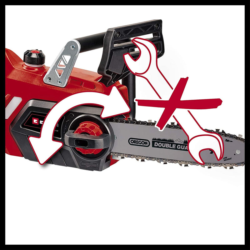 Einhell 4501761 GE-LC 18/25 Li Power X-Change 18V Cordless Chainsaw | 10 Inch (25cm) OREGON Bar and Blade Chain | Solo Chain Saw, 25.0*23.0*48.0 cm