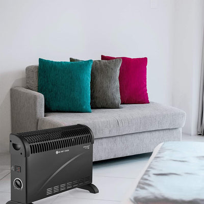 DONYER POWER Convector Radiator Heater 2000W Room Heating with Adjustable Thermostat Black