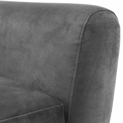 Monza Compact 2 Seater Retro Sofa - Dark Grey