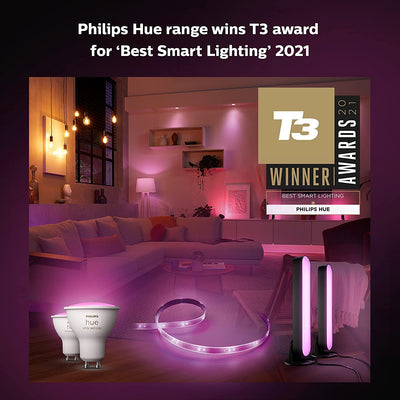 Philips Hue Play White and Colour Ambiance Smart Light Bar Single Pack Base Unit, Entertainment Lighting for TV & Gaming (Alexa, Google, Apple), White