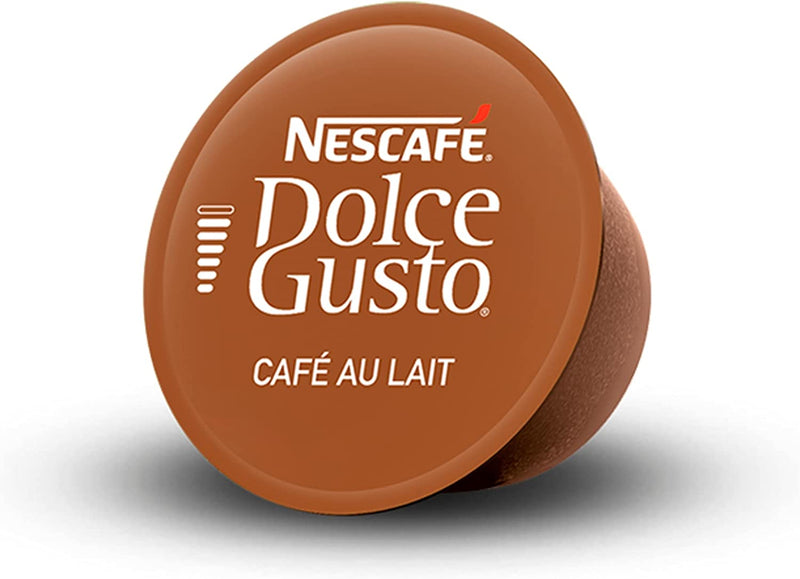 Nescafe Dolce Gusto Café Au Lait Coffee Pods (Pack of 3, Total 90 Capsules)