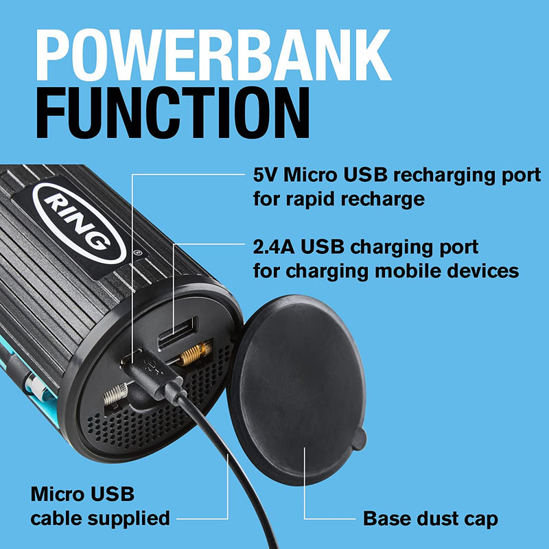 Ring Automotive RTC2000 Cordless Handheld Rechargeable Tyre Inflator