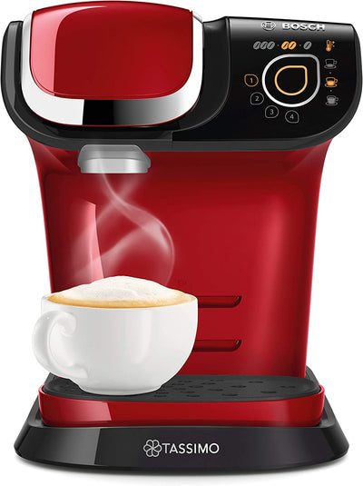 Tassimo Bosch My Way 2 TAS6503GB Coffee Machine, 1500 Watt, 1.3 Litre - Red