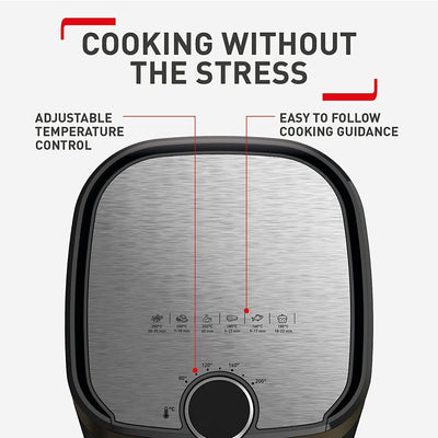 Tefal EasyFry Classic 2-in-1 Air Fryer and Grill 4.2L Capacity 8 Programs Black EY501, [Save Up To 80% Energy]