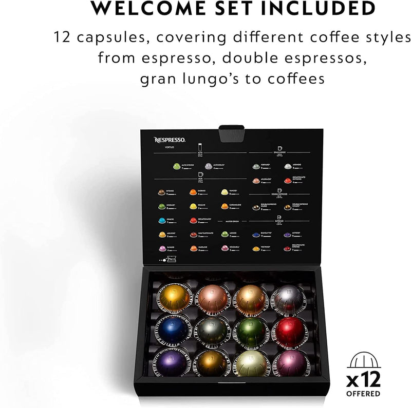 Nespresso Vertuo Plus XN900840 Coffee Machine by Krups, Black & Chrome [Energy Class A]