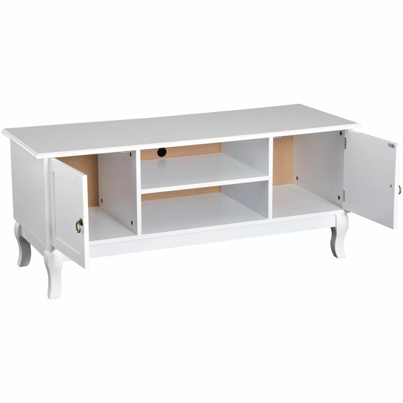 Veteran 2-Door TV Stand Cabinet - Ivory White