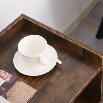 Particle Board Twin-Set Industrial Side Tables - Brown