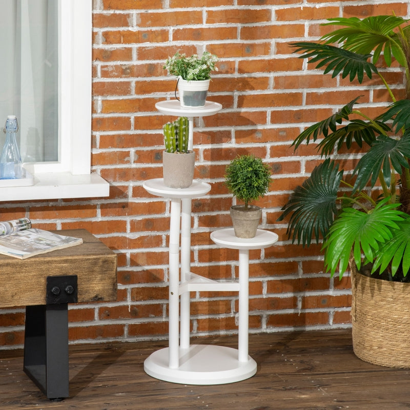 3-Tier Plant Stand, Shelf Rack, - White