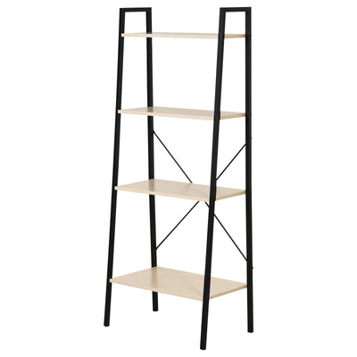 Four-Tier Metal Frame Minimal Shelving Unit - Black