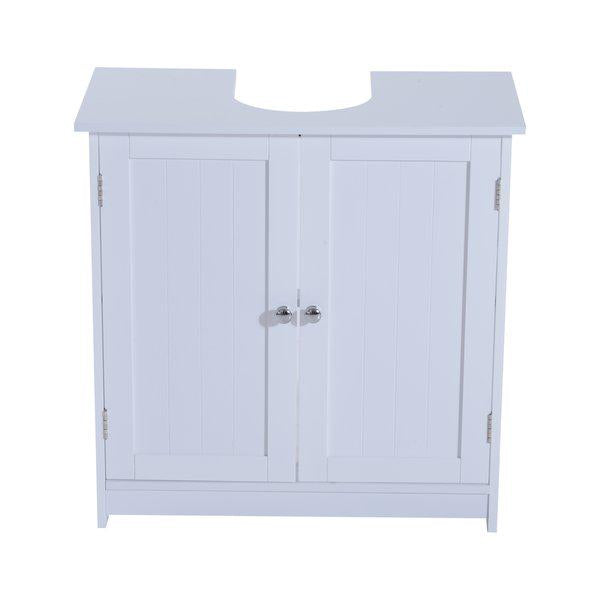 60Lx30Wx60H Cm Sink Base Cabinet - White