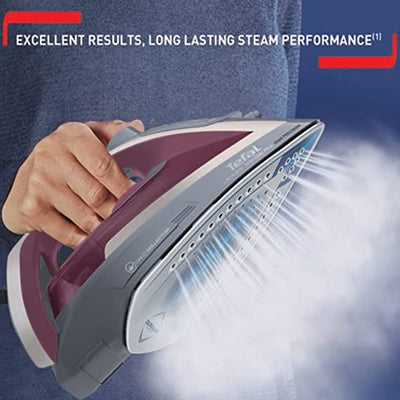 Tefal Steam Iron, Ultraglide Anti-Scale Plus, Grey & Purple, FV5872