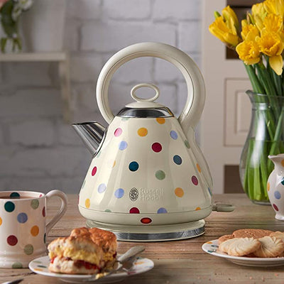 Russell Hobbs 21889 Emma Bridgewater Kettle, Polka Dot Cordless Electric Kettle, 3000 W