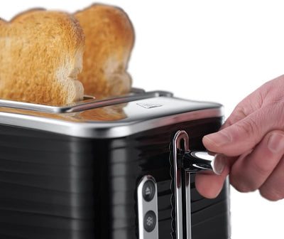 Russell Hobbs 24371 Inspire High Gloss Plastic Two Slice Toaster, Black