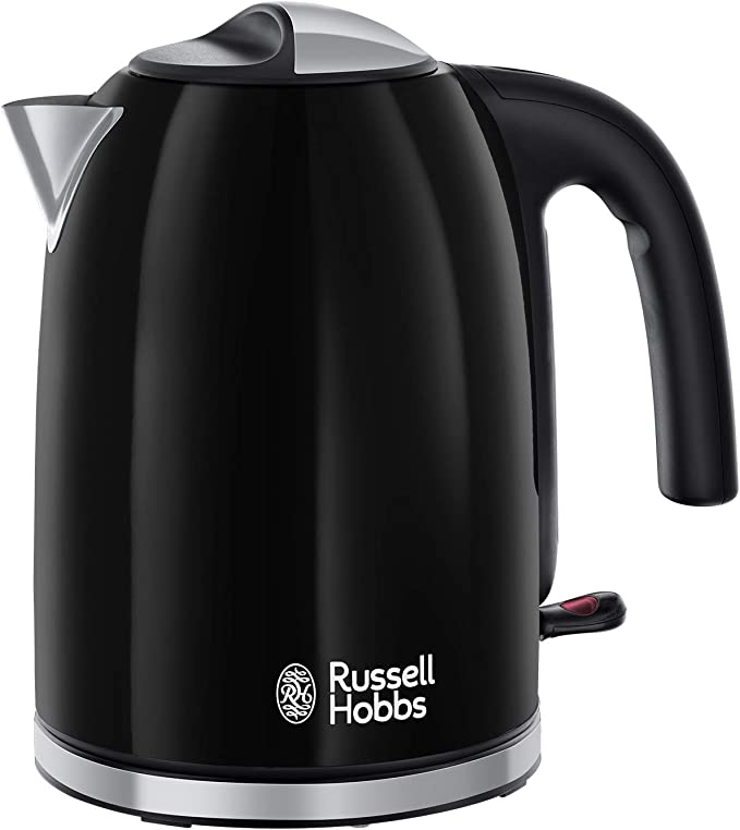 Russell Hobbs 20413 Stainless Steel Electric Kettle, 1.7 Litre, Black