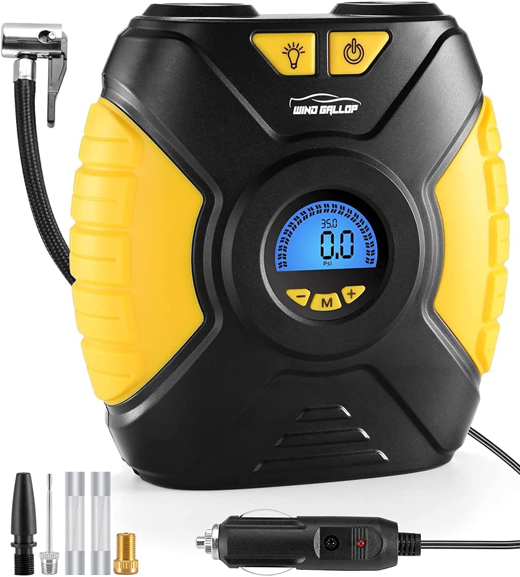 UK Car Tyre Inflator Cordless Digital Touch Air Compressor Pump USB  Rechargeable