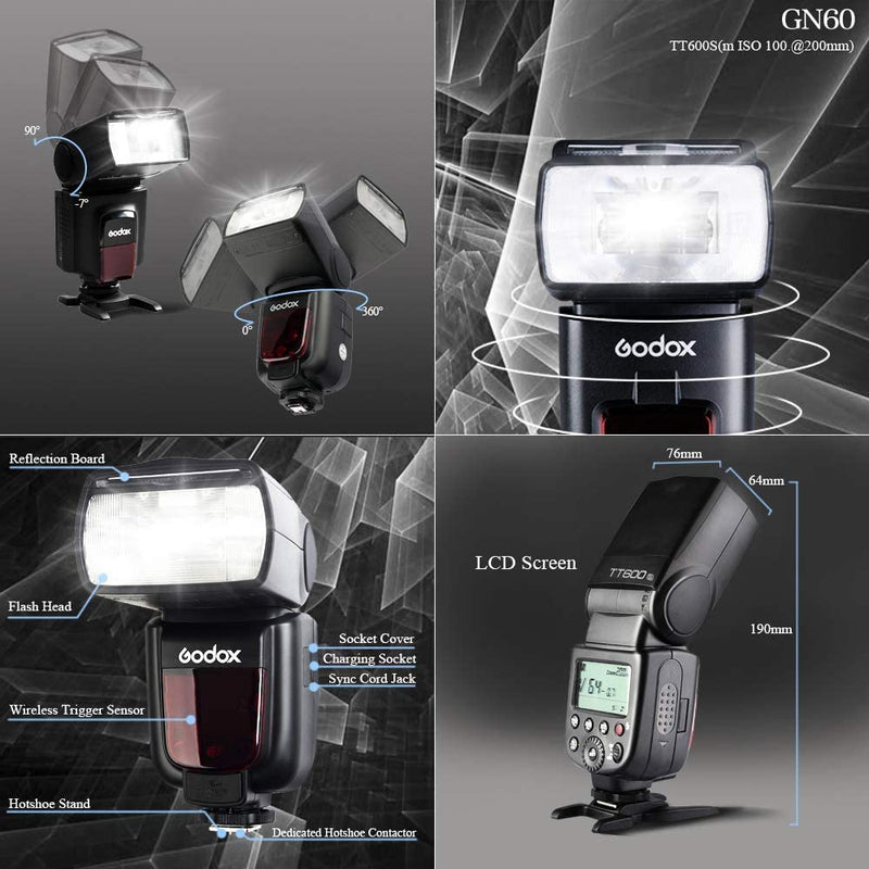 GODOX TT600S Camera Flash GN60 Speedlight for Sony Cameras with MI Hotshoe