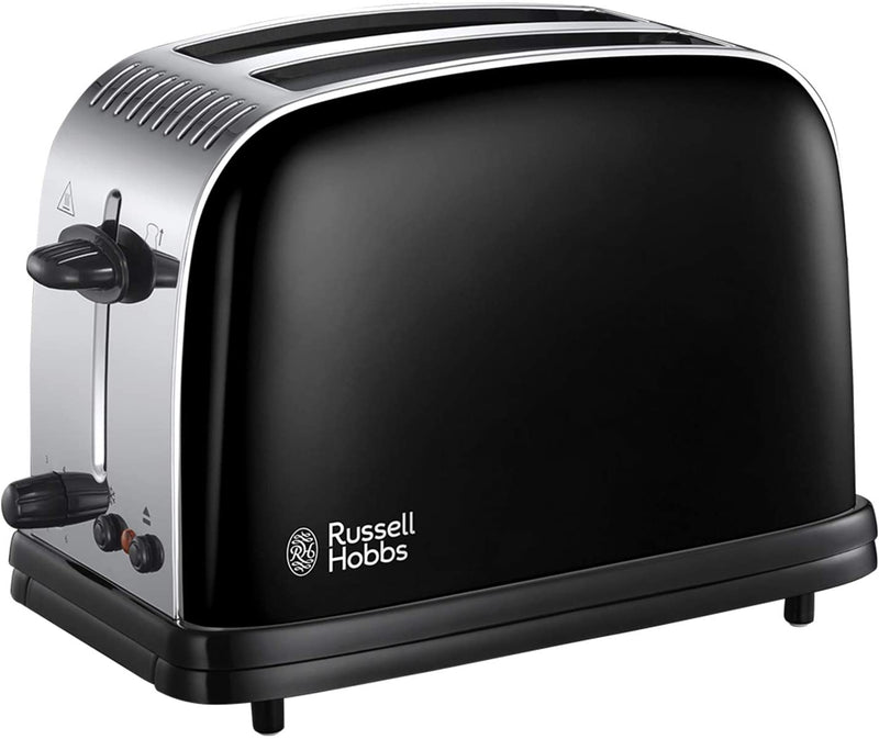 Russell Hobbs 23331 Stainless Steel 2 Slice Toaster, Black